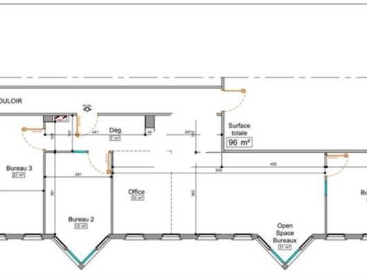 Location bureaux 34 m² divisibles à partir de 12 m²
