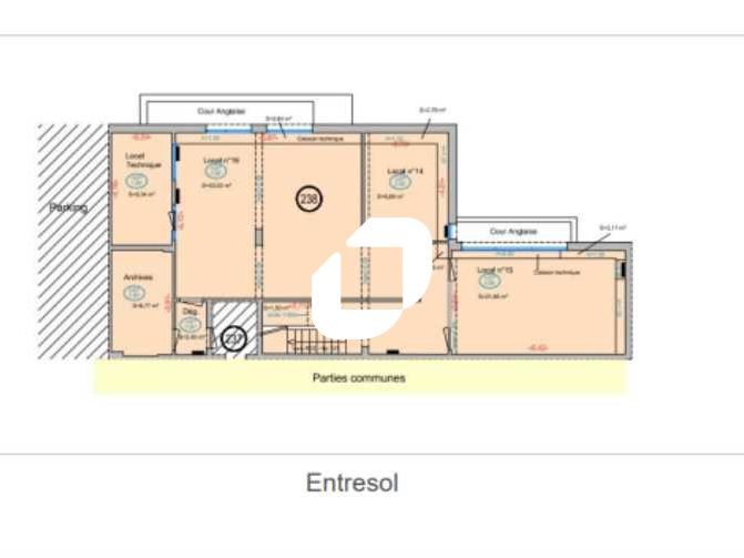 Vente bureaux 415 m² non divisibles
