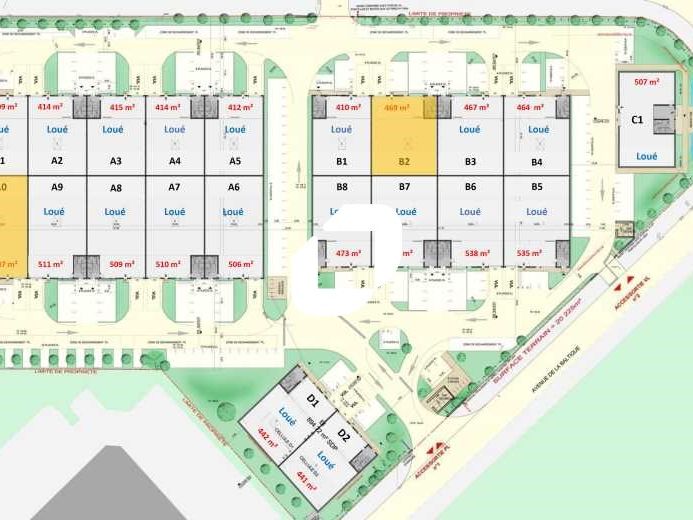 Location entrepots 511 m² non divisibles