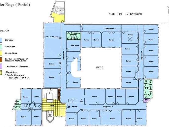Location bureaux 455 m² divisibles à partir de 79 m²
