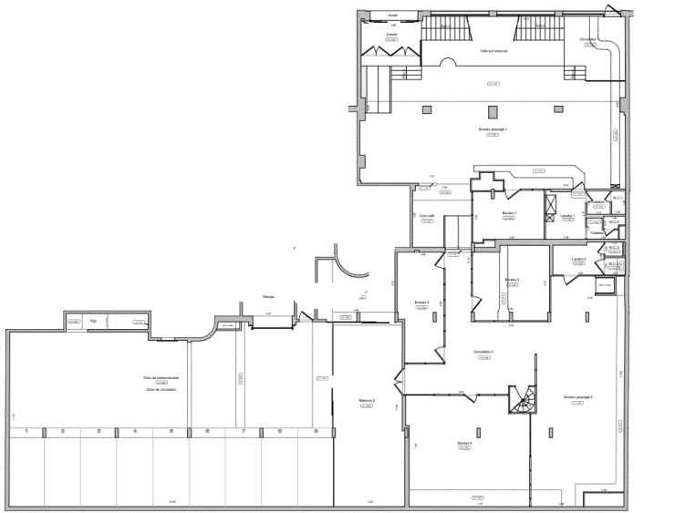 Location bureaux 807 m² non divisibles