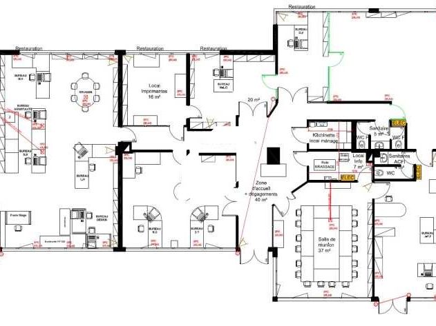 Vente bureaux 393 m² non divisibles
