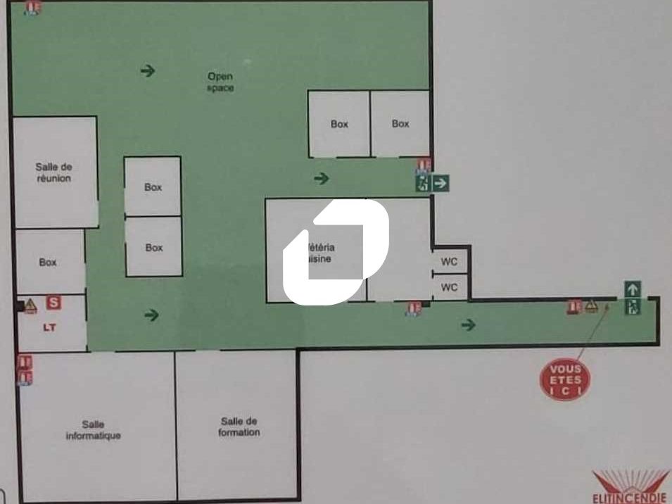 Location bureaux 262 m² non divisibles