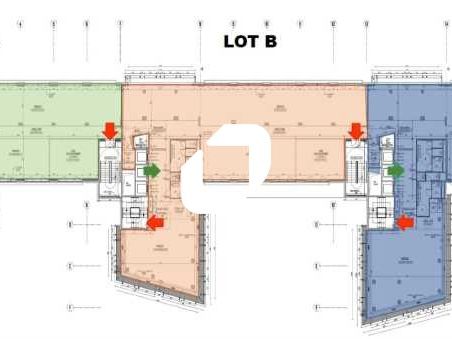 Location bureaux 681 m² non divisibles