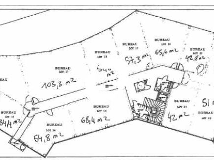 Vente bureaux 366 m² non divisibles
