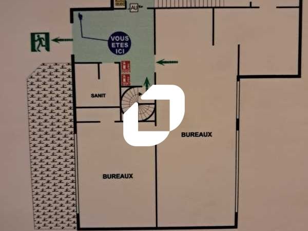 Location bureaux 66 m² non divisibles