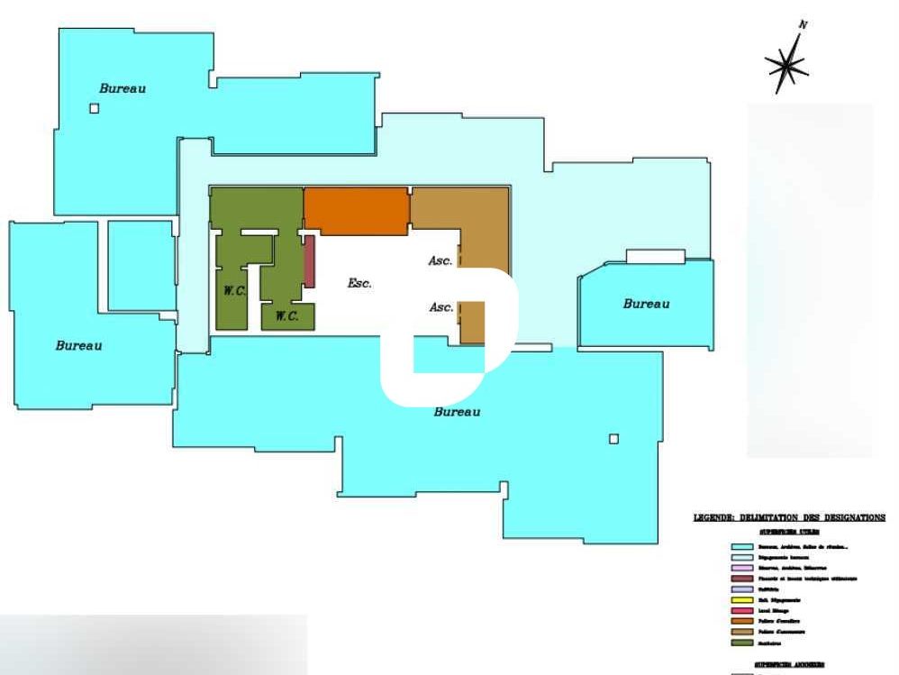 Location bureaux 224 m² non divisibles