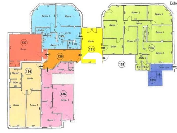 Location bureaux 59 m² non divisibles