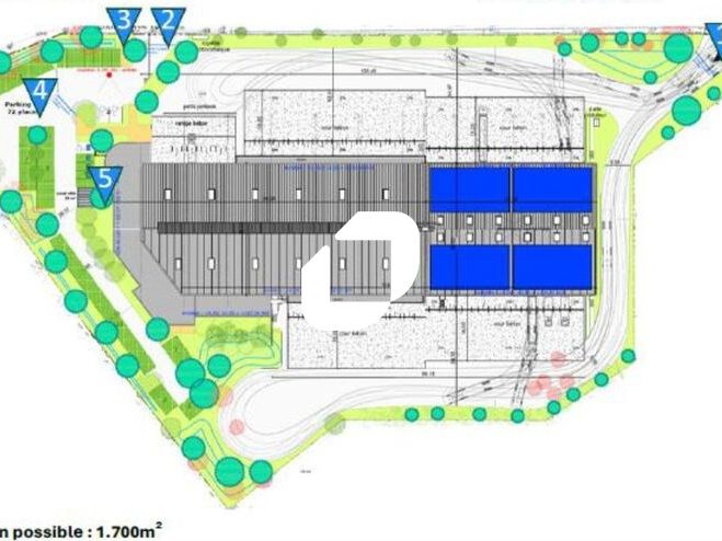 Location entrepots 5517 m² non divisibles