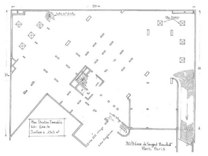 Location entrepots 1300 m² non divisibles