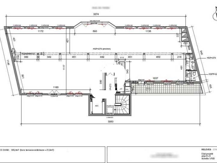 Location bureaux 658 m² divisibles à partir de 312 m²