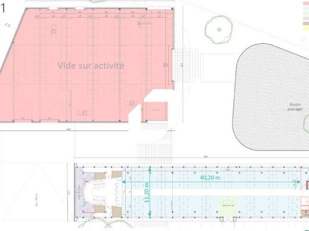 Location bureaux 1947 m² non divisibles