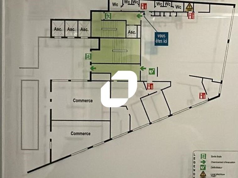 Location bureaux 485 m² non divisibles