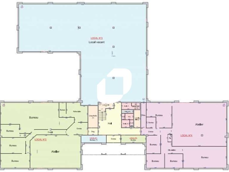 Vente bureaux 2663 m² non divisibles
