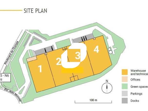 Location entrepots 22435 m² non divisibles