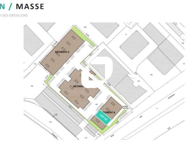 Location bureaux 1086 m² divisibles à partir de 539 m²