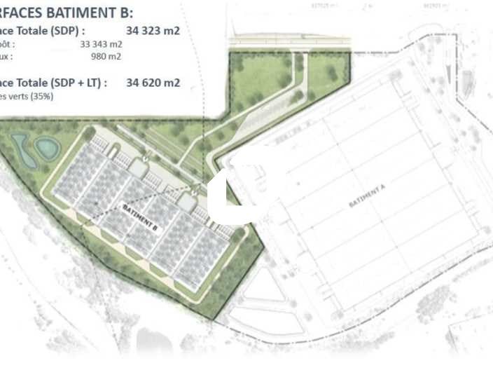 Location entrepots 34320 m² non divisibles