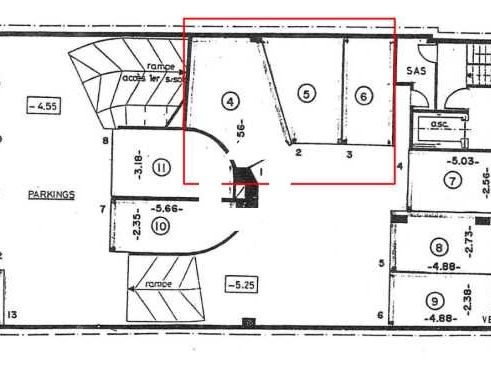 Vente bureaux 241 m² non divisibles