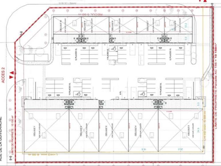 Location entrepots 592 m² non divisibles