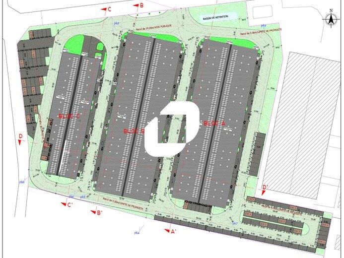 Location entrepots 9750 m² divisibles à partir de 390 m²