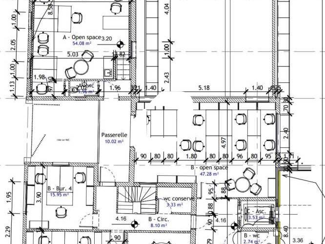 Location bureaux 367 m² non divisibles
