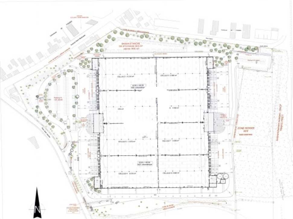 Location entrepots 19612 m² divisibles à partir de 9806 m²