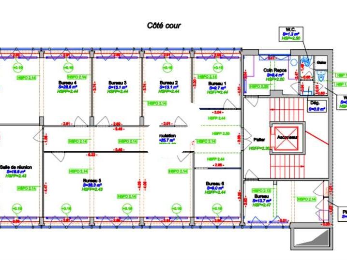 Location bureaux 570 m² divisibles à partir de 190 m²