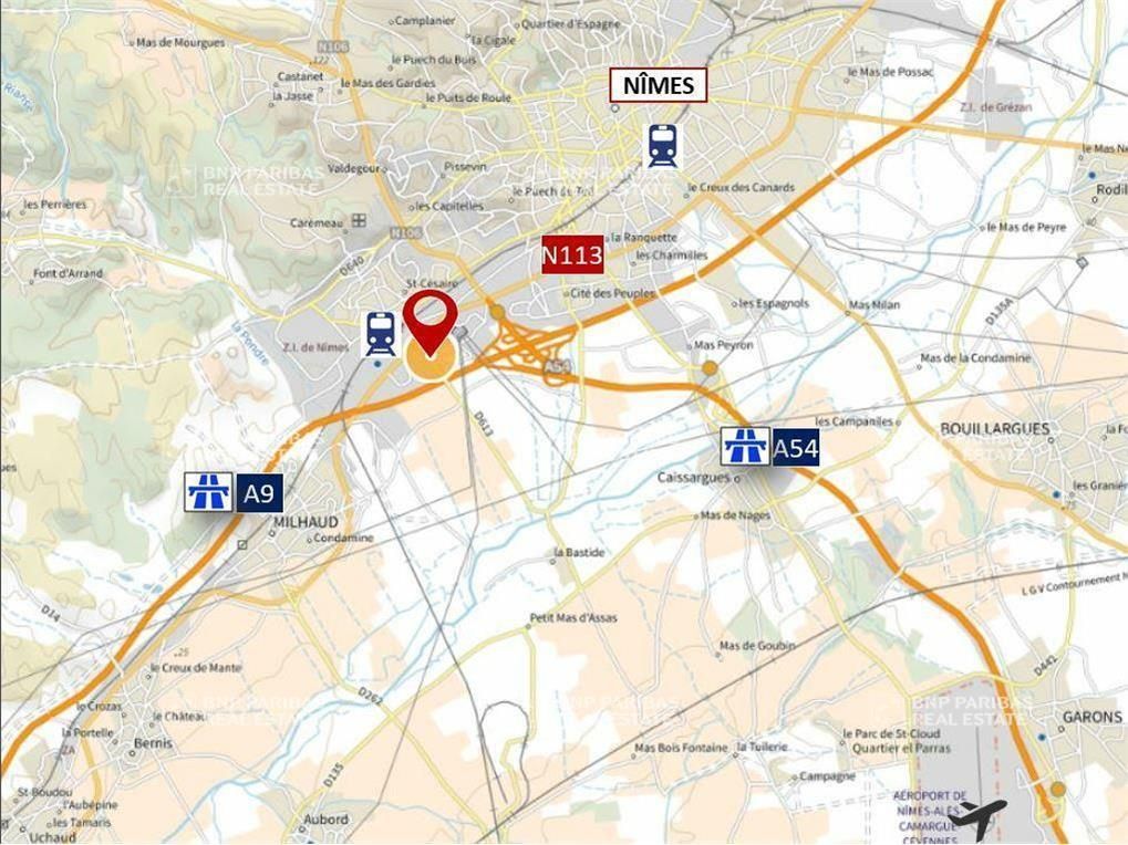 13792 m² pour cetentrepôts classe b en location à Nîmes