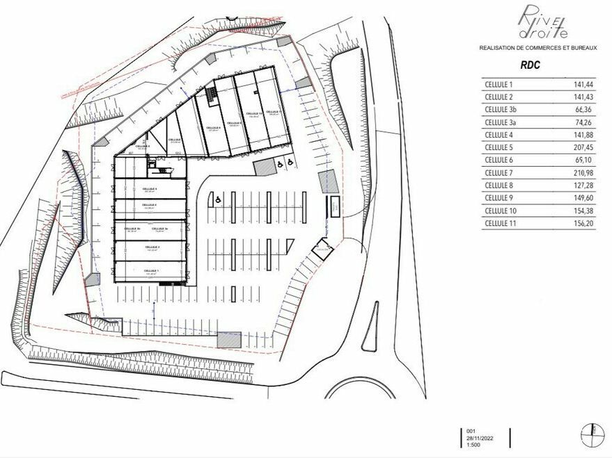 Location de bureaux neufs de 1600 m² divisib