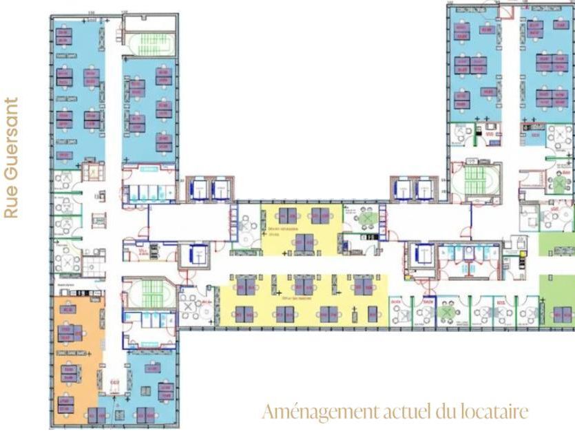 Location Bureaux 1677 m² non divisibles 75017 Paris