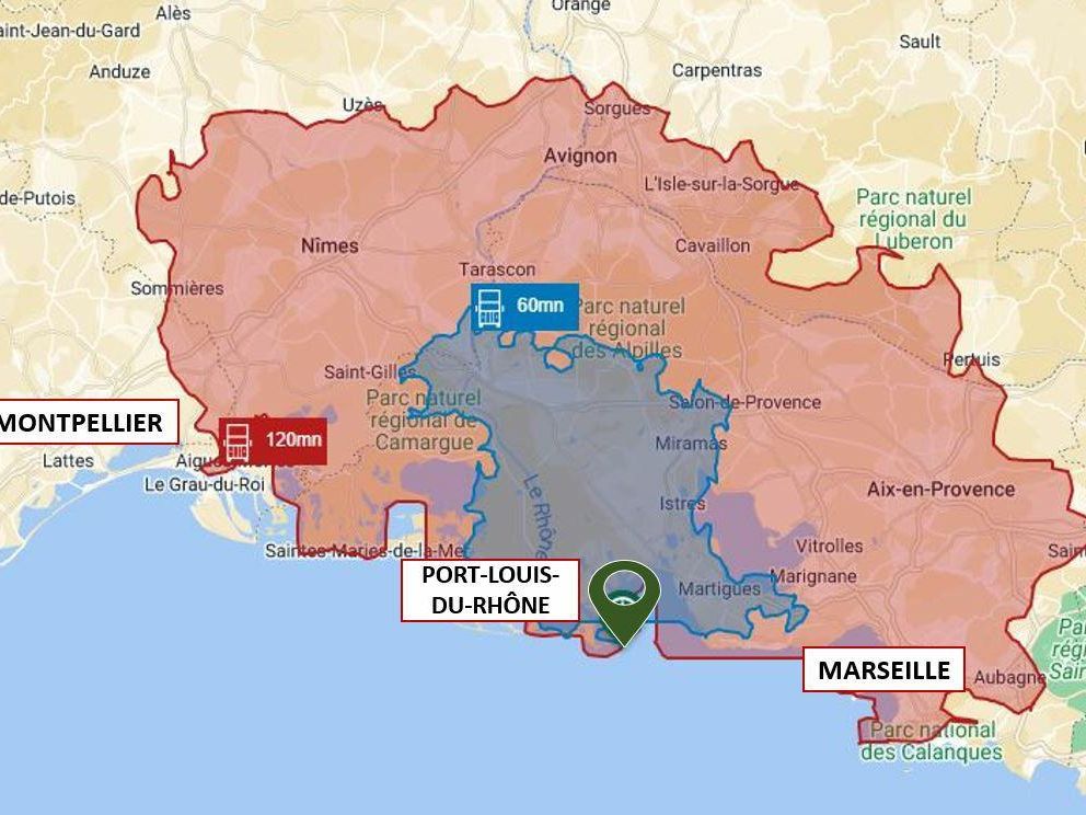 24501.1 m² pour cetentrepôts classe a en location à Port-saint-louis-du-rhône