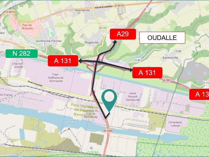 79026 m² pour cetentrepôts classe a en location à Oudalle