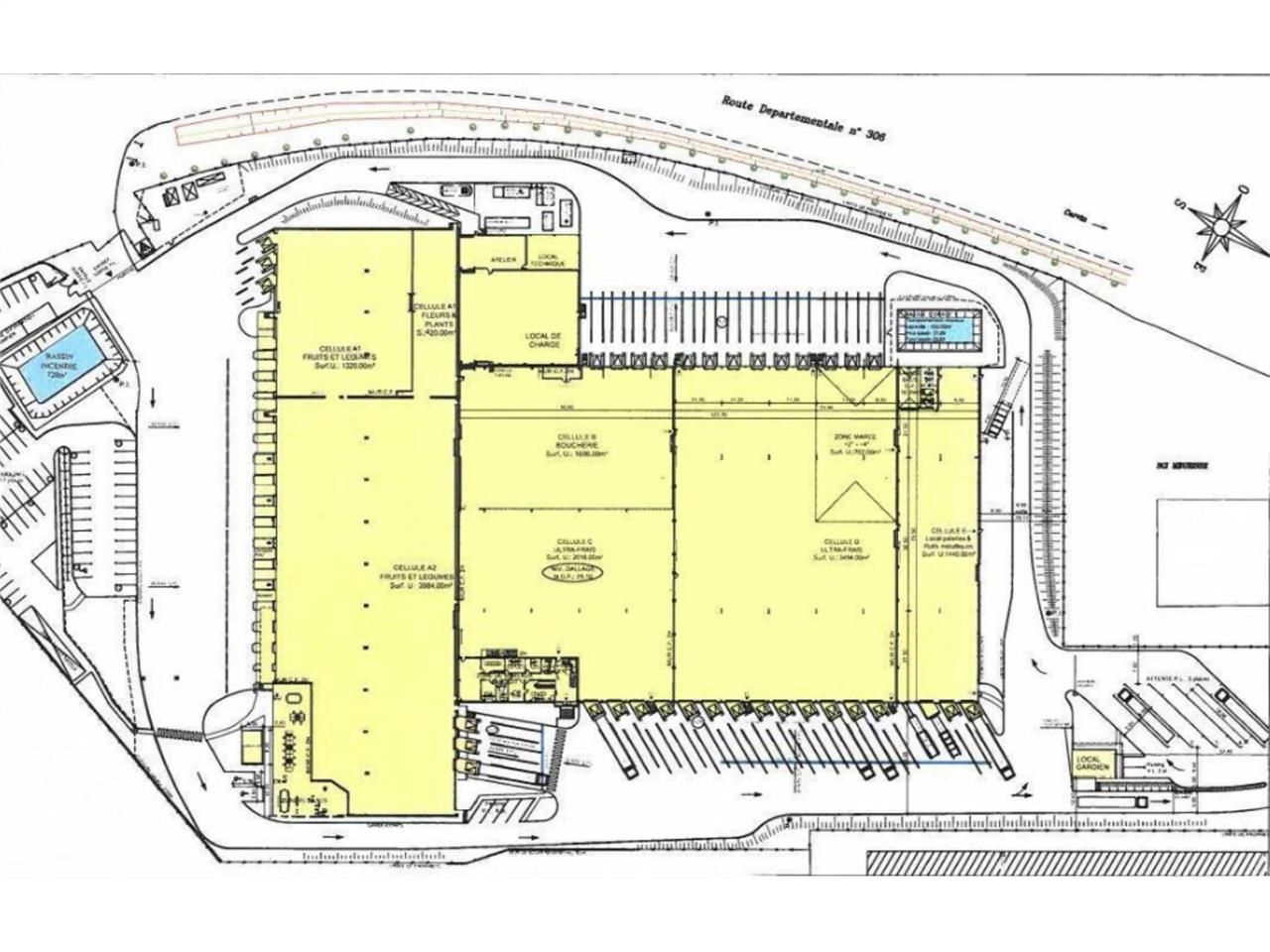 Location entrepots 17642 m² divisibles à partir de 6459 m²