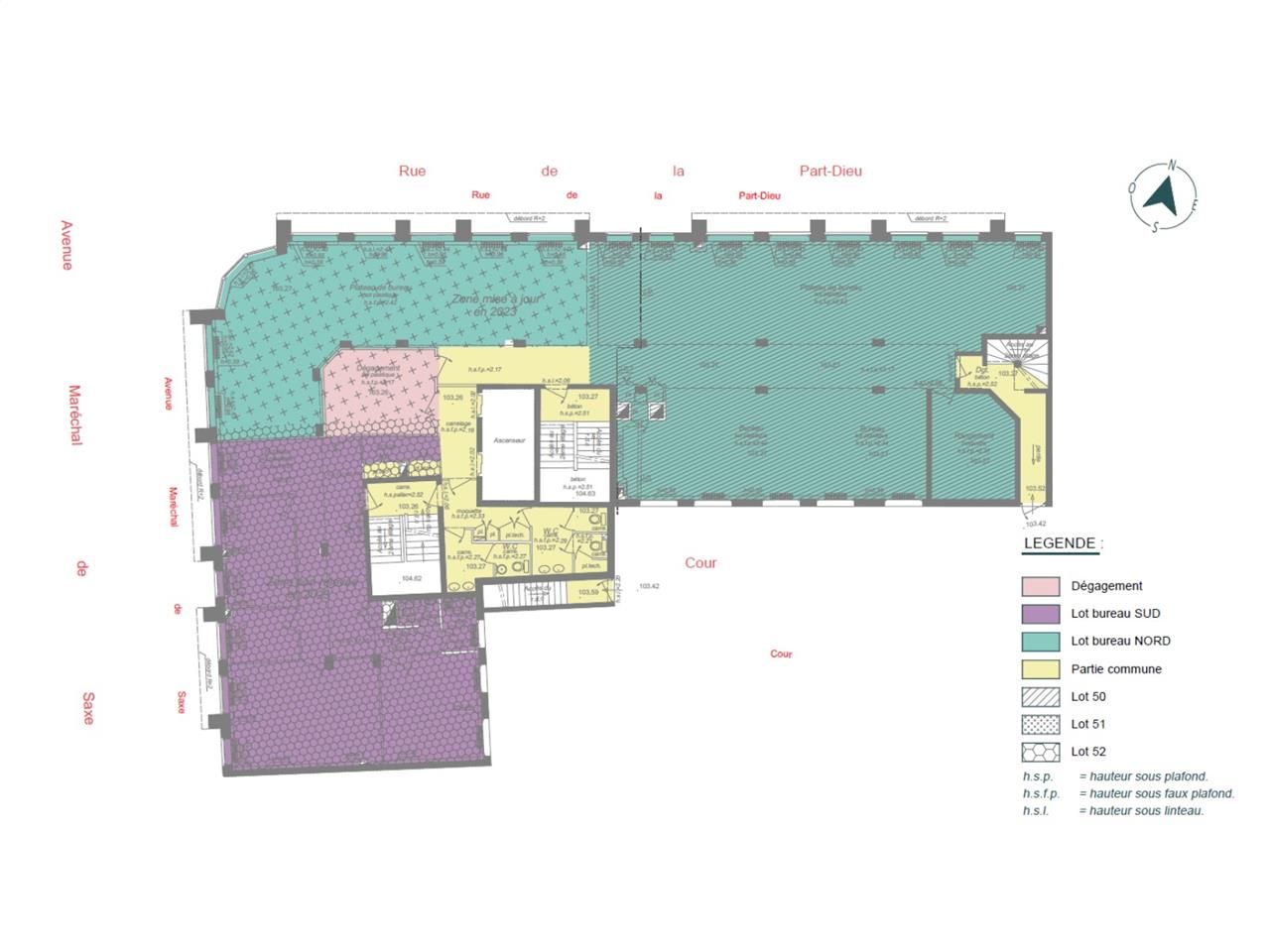 Location bureaux 338 m² non divisibles