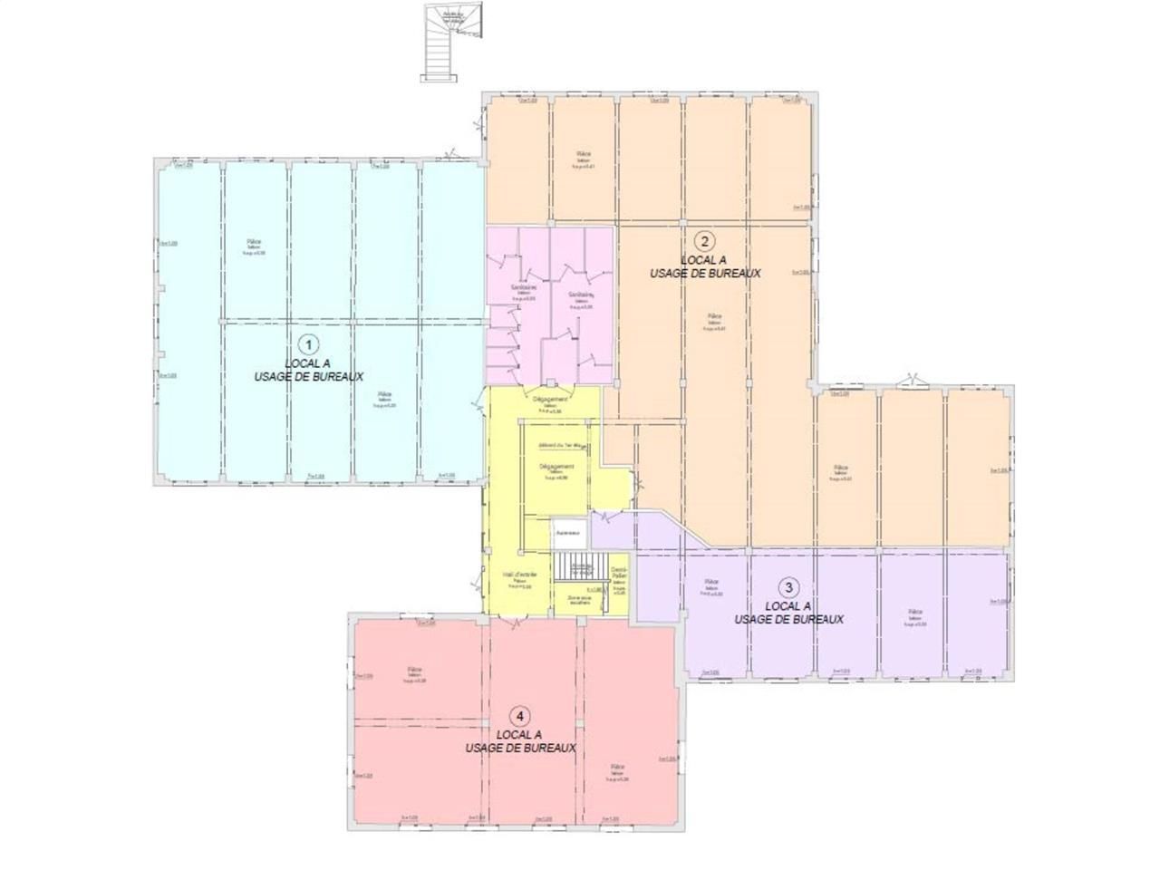 Vente bureaux 1313 m² divisibles à partir de 246 m²