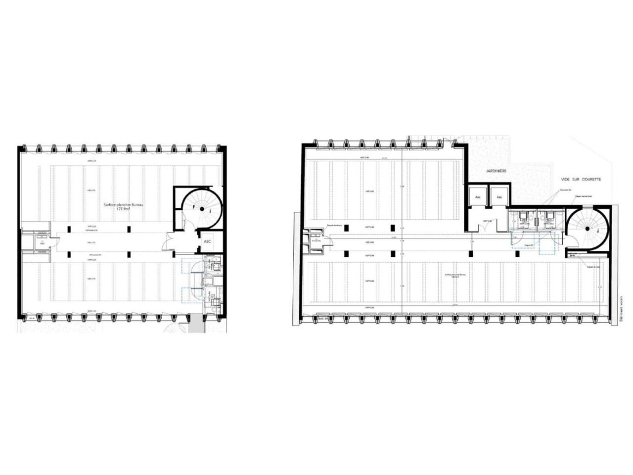 Location bureaux 1027 m² divisibles à partir de 212 m²