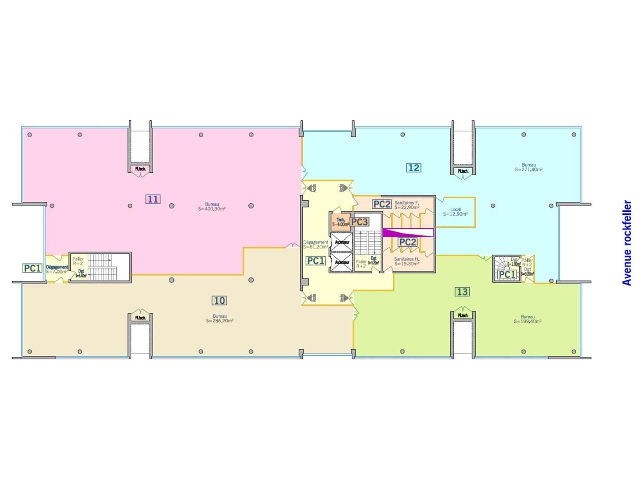Location bureaux 2614 m² divisibles à partir de 226 m²