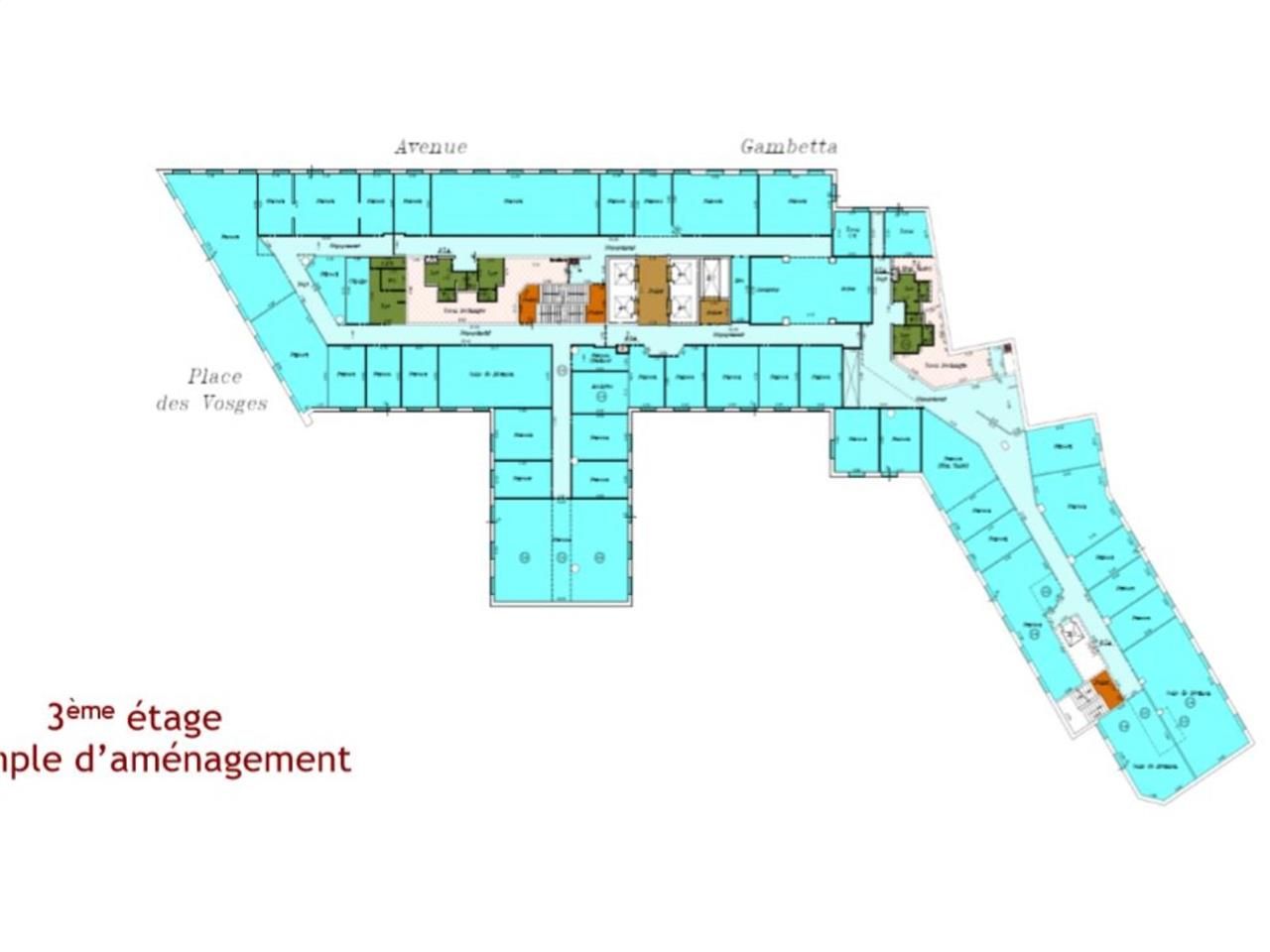 Location bureaux 6273 m² divisibles à partir de 1541 m²