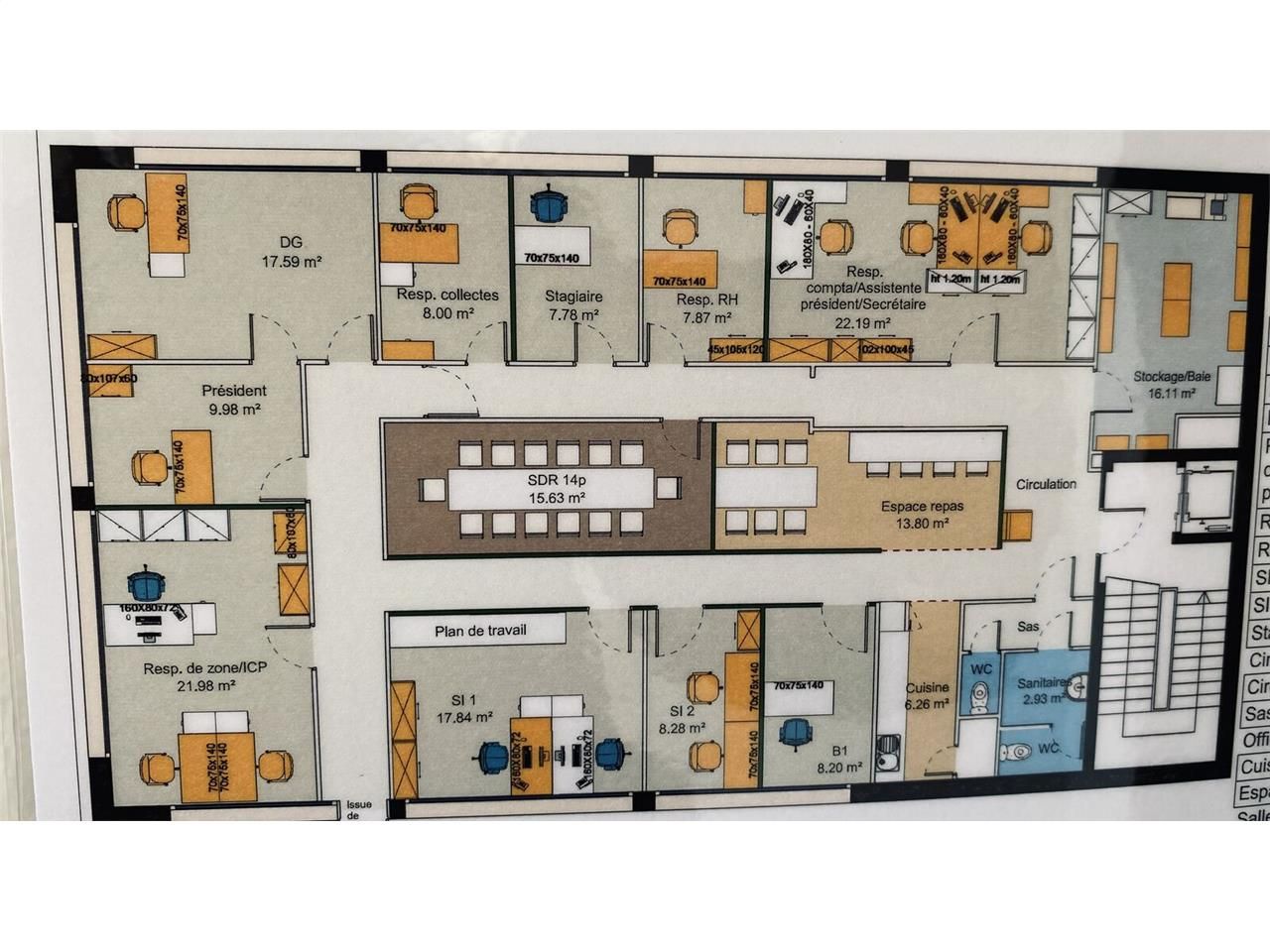 Location bureaux 335 m² non divisibles