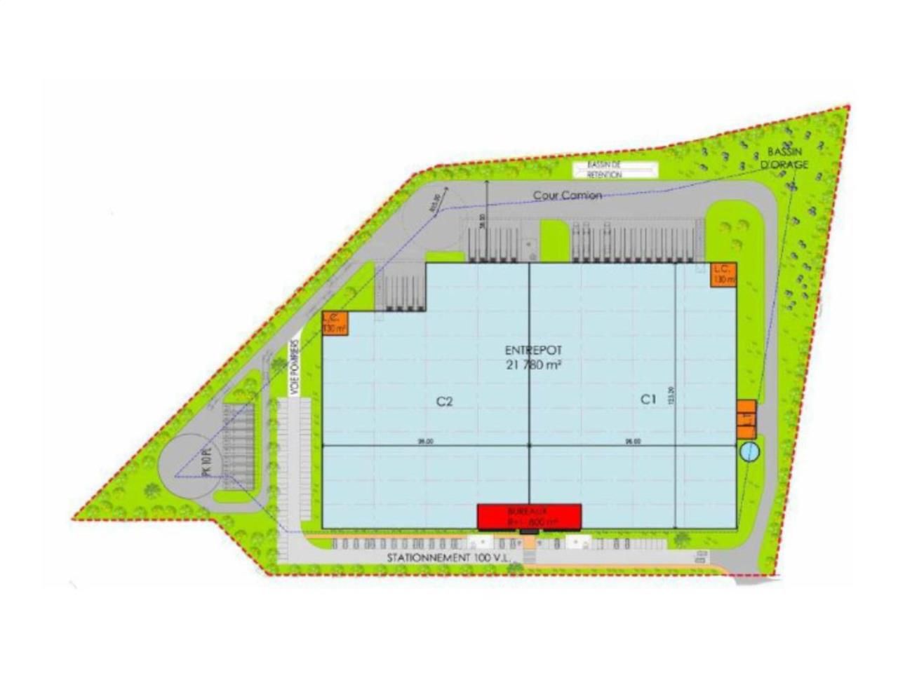 Location entrepots 26034 m² non divisibles