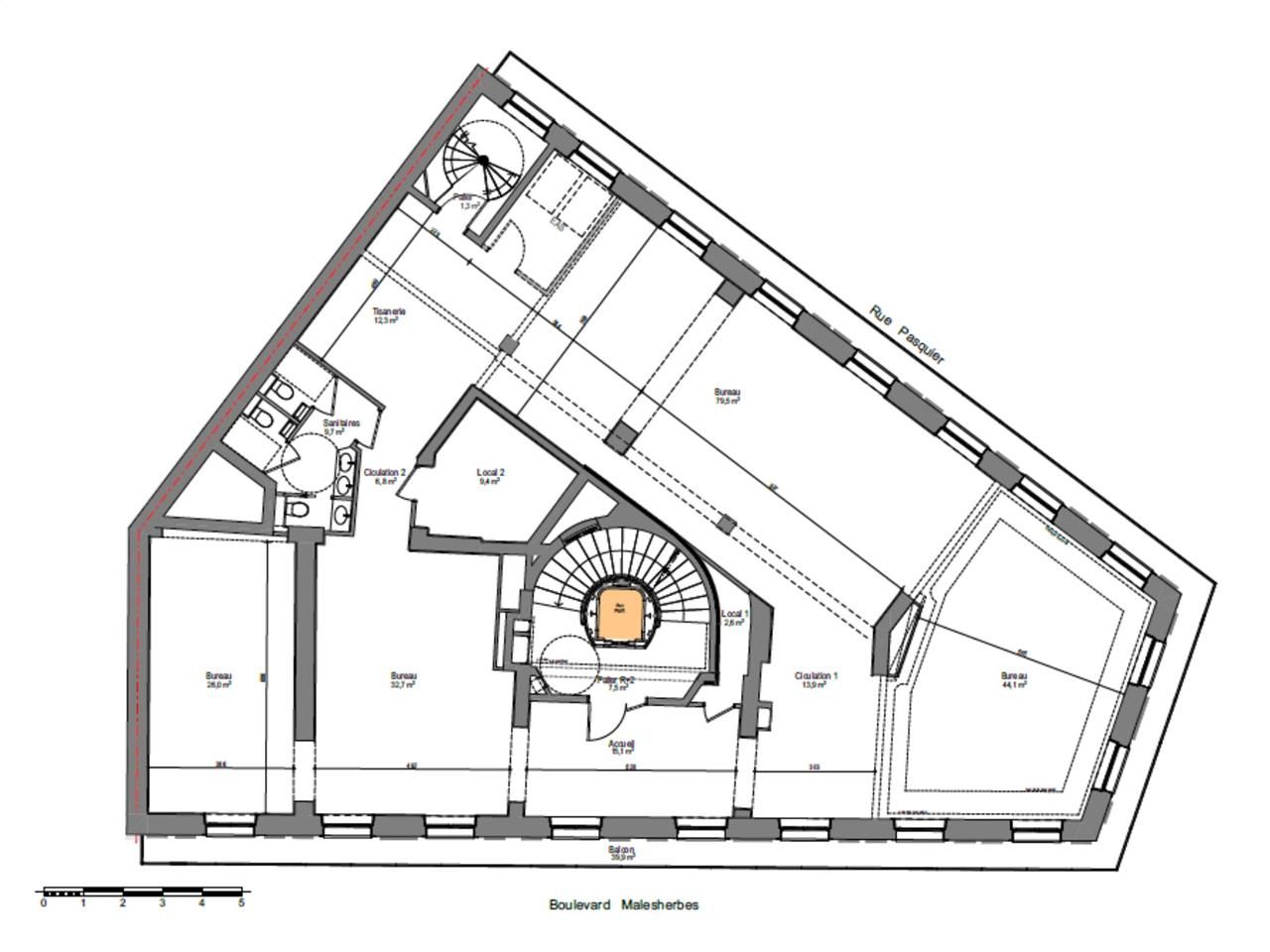 Location bureaux 822 m² divisibles à partir de 270 m²