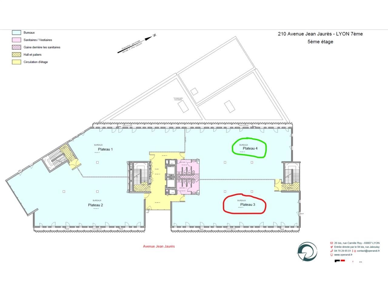 Location bureaux 466 m² divisibles à partir de 230 m²