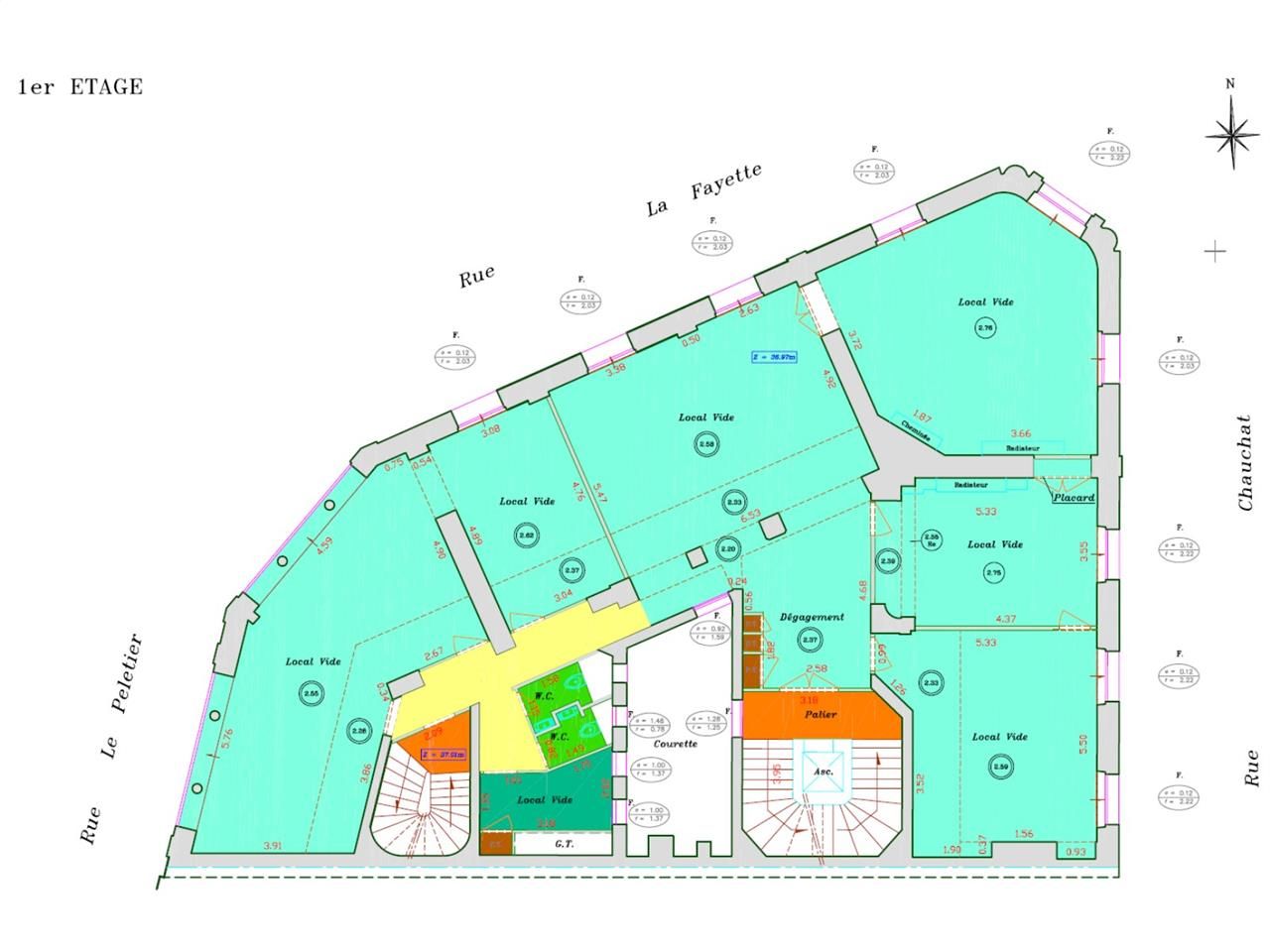Location bureaux 1214 m² divisibles à partir de 181 m²
