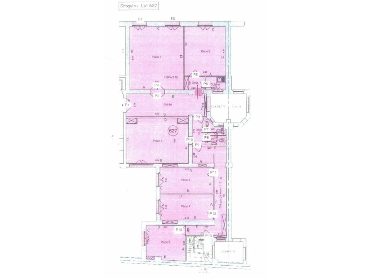 Location bureaux 170 m² non divisibles