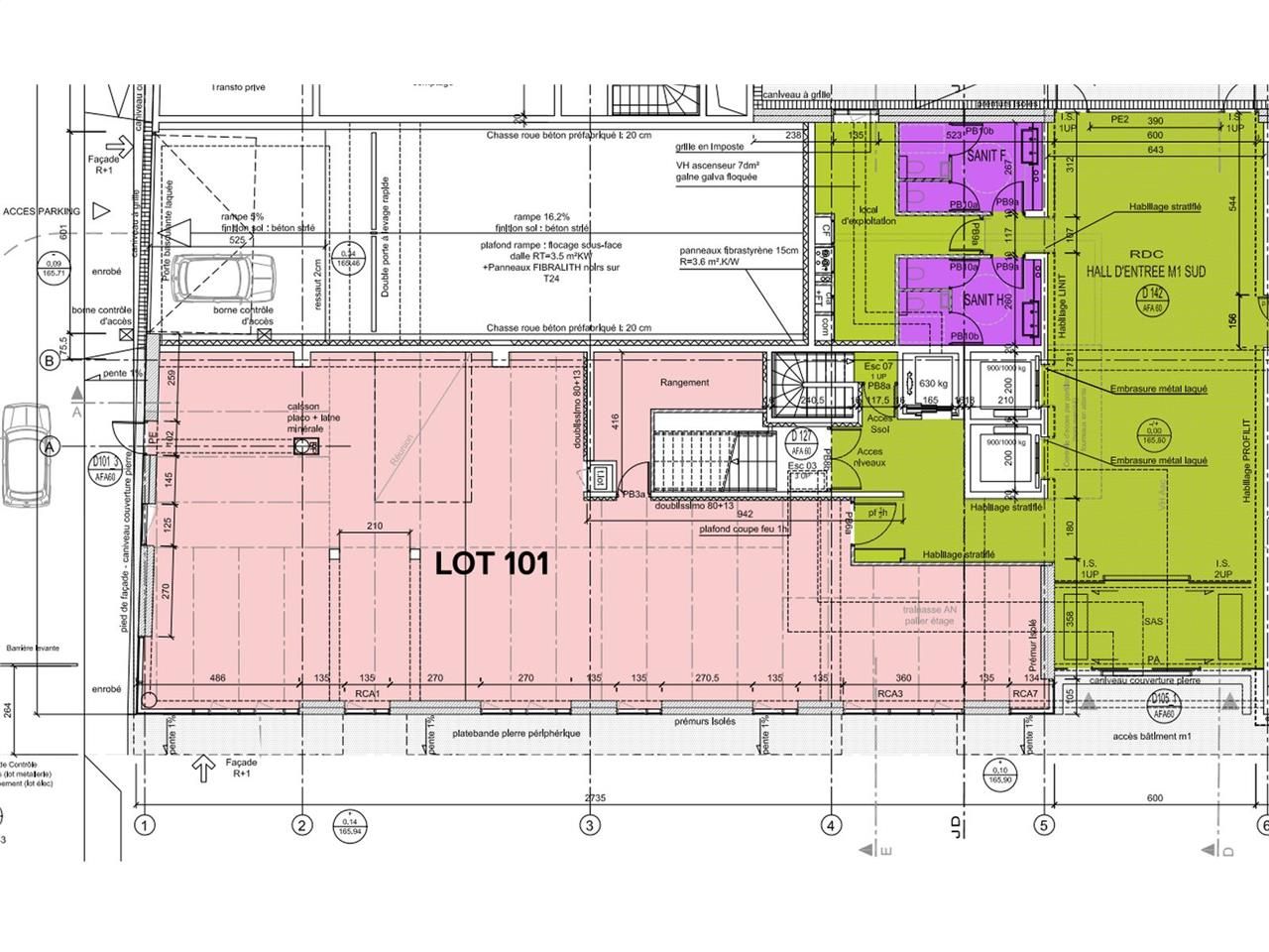Location bureaux 1551 m² divisibles à partir de 250 m²