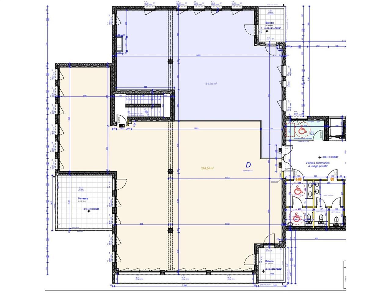 Vente bureaux 511 m² divisibles à partir de 184 m²