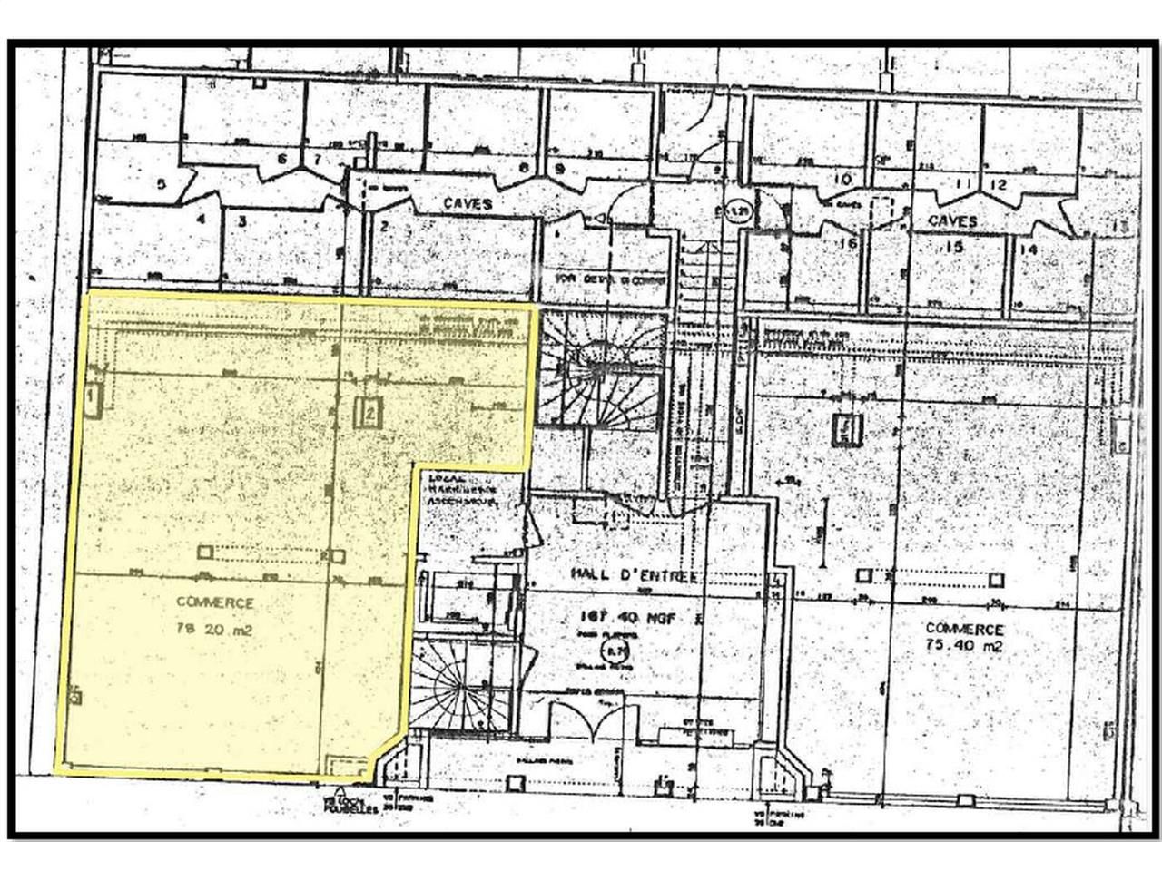 Location bureaux 78 m² non divisibles