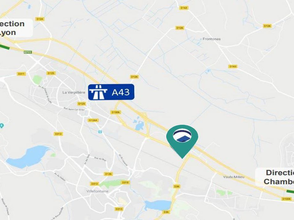 6189 m² pour cetentrepôts classe a en location à Vaulx-milieu