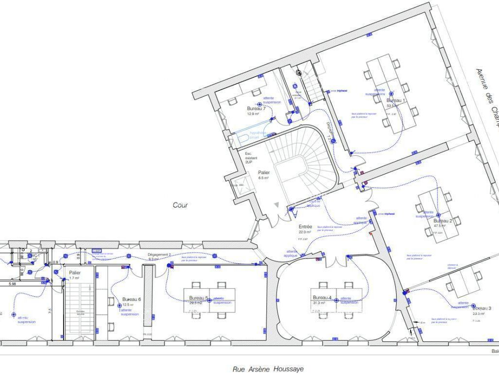 Location Bureaux 293 m² non divisibles 75008 Paris