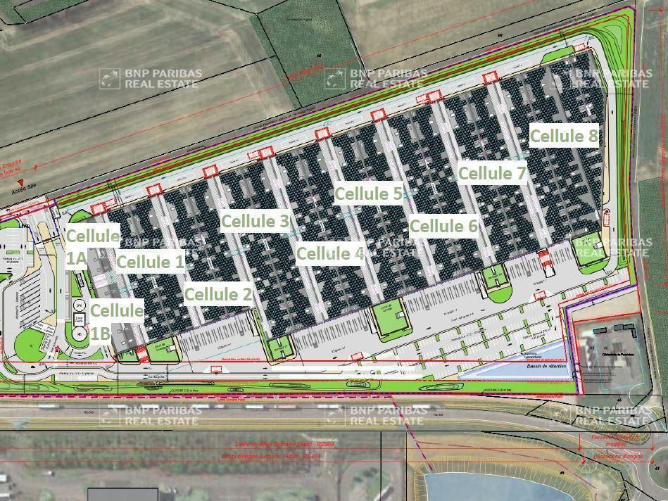 54103 m² pour cetentrepôts classe a en location à Fouchères